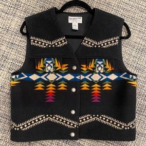 Virgin Wool Pendleton Southwestern Vest